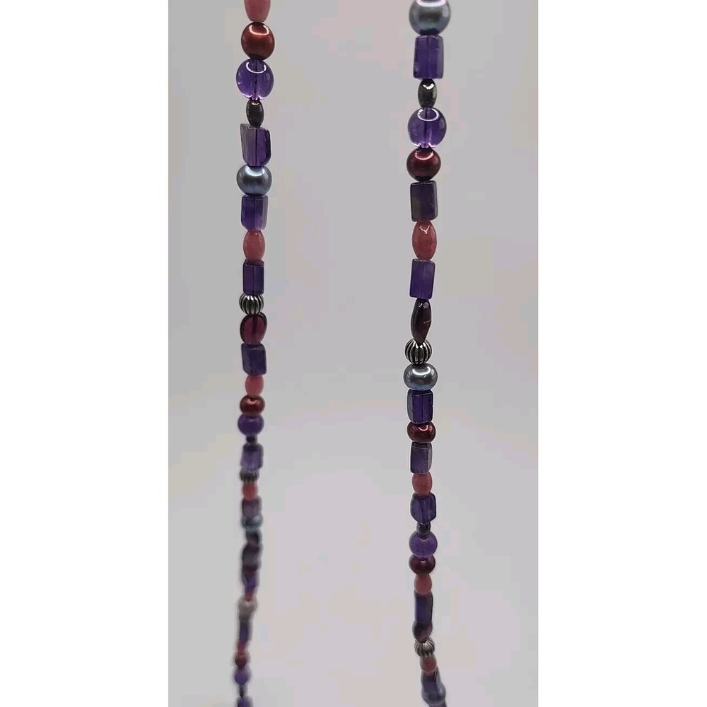 Vintage Carolyn Pollack QVC Southwest Amethyst Rhodonite Raspberry Pearl Bead... - Picture 7 of 12